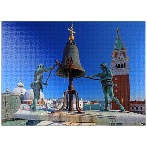 puzzleplate La Terrazza dei Mori on the Torre dell'Orologio at St. Mark's Square with Campanile, Venice 1000 Jigsaw Puzzle
