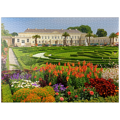 puzzleplate Palace and Baroque Garden in Herrenhausen Palace Park, Hanover 1000 Jigsaw Puzzle