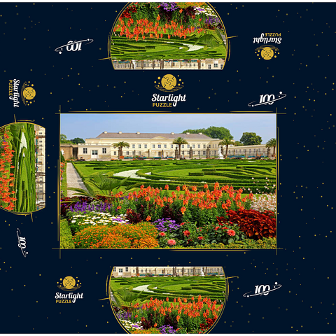 Palace and Baroque Garden in Herrenhausen Palace Park, Hanover 100 Jigsaw Puzzle box 3D Modell