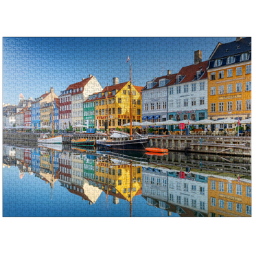 puzzleplate Early morning at the branch canal Nyhavn in the district Frederiksstaden 1000 Jigsaw Puzzle