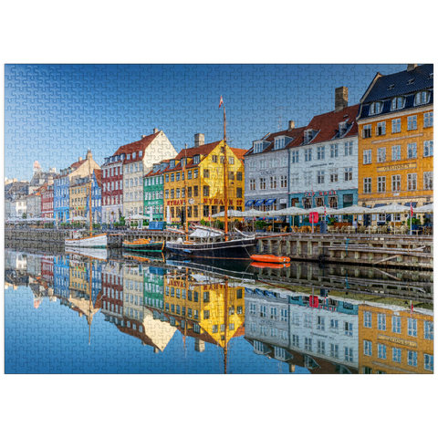 puzzleplate Early morning at the branch canal Nyhavn in the district Frederiksstaden 1000 Jigsaw Puzzle