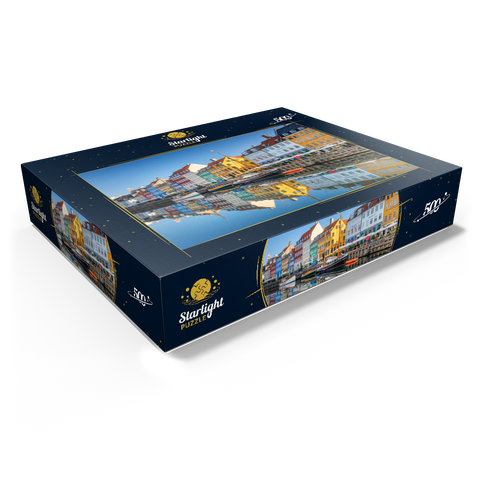 Early morning at the branch canal Nyhavn in the district Frederiksstaden 500 Jigsaw Puzzle box view1