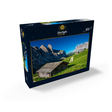At the Gardena Pass against Sella Group and Sassolungo (3181m), Dolomites, Trentino-South Tyrol 100 Jigsaw Puzzle box view1