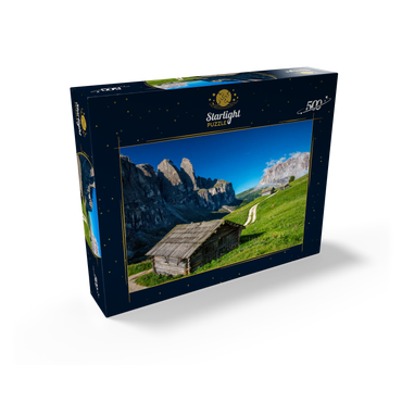 At the Gardena Pass against Sella Group and Sassolungo (3181m), Dolomites, Trentino-South Tyrol 500 Jigsaw Puzzle box view1