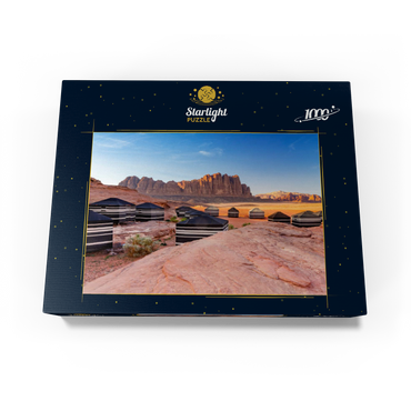 Mohammed Mutlak Camp in the evening light, Wadi Rum, Aqaba Governorate, Jordan 1000 Jigsaw Puzzle box view1