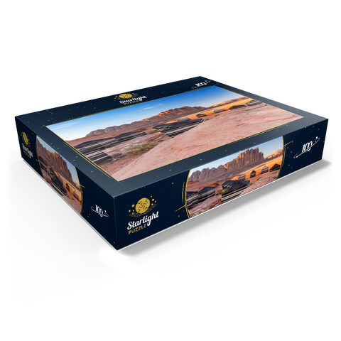 Mohammed Mutlak Camp in the evening light, Wadi Rum, Aqaba Governorate, Jordan 100 Jigsaw Puzzle box view1