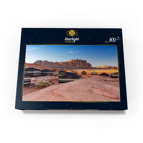 Mohammed Mutlak Camp in the evening light, Wadi Rum, Aqaba Governorate, Jordan 100 Jigsaw Puzzle box view1