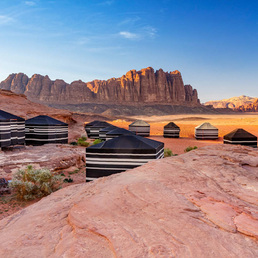 Mohammed Mutlak Camp in the evening light, Wadi Rum, Aqaba Governorate, Jordan 100 Jigsaw Puzzle 3D Modell