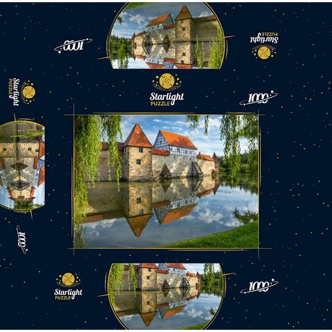 Lake weir wall, Weissenburg 1000 Jigsaw Puzzle box 3D Modell