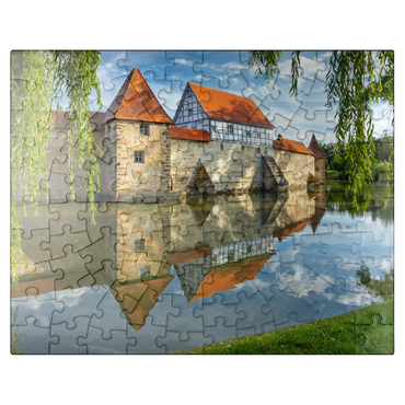 puzzleplate Lake weir wall, Weissenburg 100 Jigsaw Puzzle