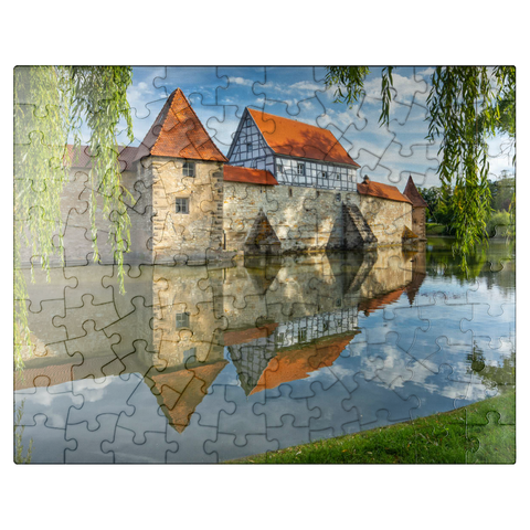 puzzleplate Lake weir wall, Weissenburg 100 Jigsaw Puzzle