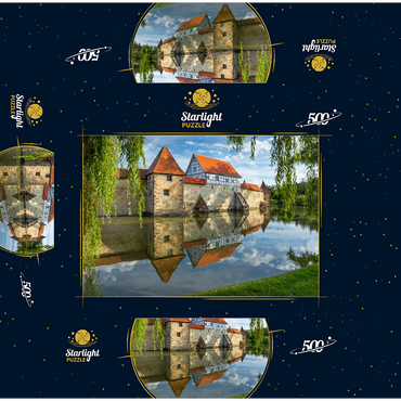 Lake weir wall, Weissenburg 500 Jigsaw Puzzle box 3D Modell