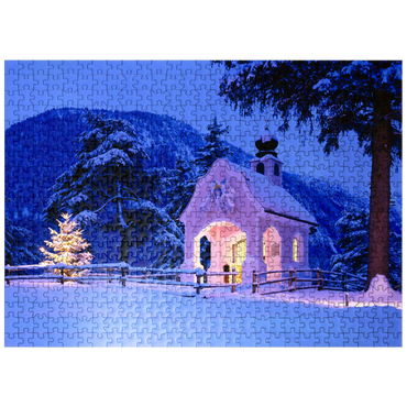 puzzleplate Chapel at the Lautersee, Mittenwald, Upper Bavaria 500 Jigsaw Puzzle