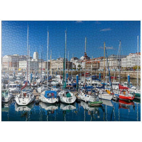 puzzleplate Old port of A Coruña, Camino Inglés, Camino de Santiago Way of St. James 1000 Jigsaw Puzzle