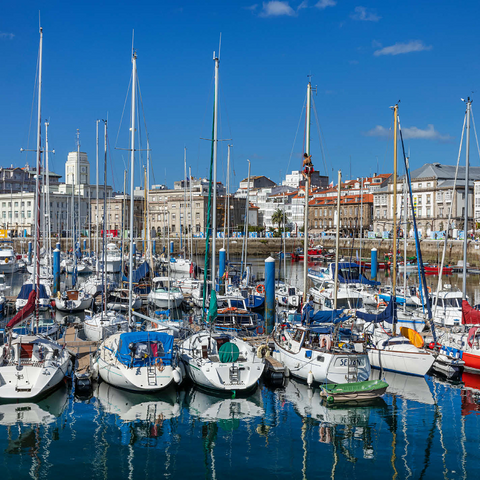 Old port of A Coruña, Camino Inglés, Camino de Santiago Way of St. James 1000 Jigsaw Puzzle 3D Modell