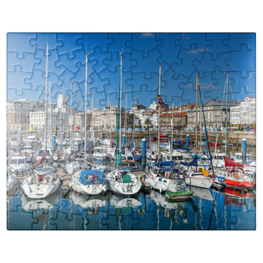 puzzleplate Old port of A Coruña, Camino Inglés, Camino de Santiago Way of St. James 100 Jigsaw Puzzle