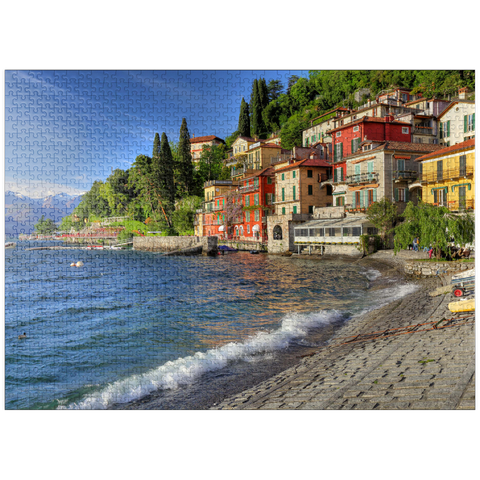 puzzleplate Varenna on Lake Como, Province of Lecco, Lombardy, Italy 1000 Jigsaw Puzzle