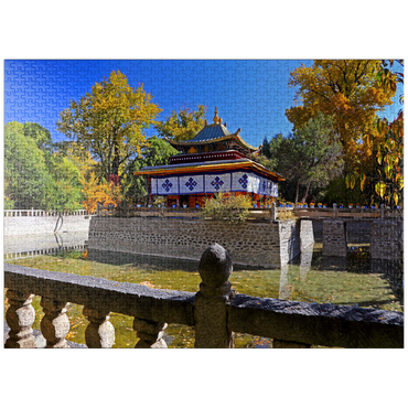 puzzleplate Water pavilion in the park of the Dalai Lama's summer residence, Tibet 1000 Jigsaw Puzzle