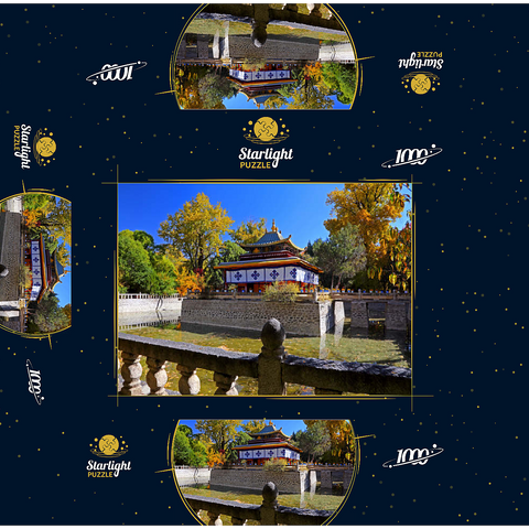 Water pavilion in the park of the Dalai Lama's summer residence, Tibet 1000 Jigsaw Puzzle box 3D Modell