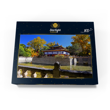 Water pavilion in the park of the Dalai Lama's summer residence, Tibet 100 Jigsaw Puzzle box view1