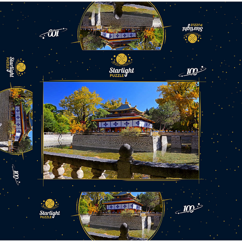 Water pavilion in the park of the Dalai Lama's summer residence, Tibet 100 Jigsaw Puzzle box 3D Modell
