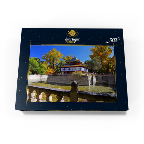 Water pavilion in the park of the Dalai Lama's summer residence, Tibet 500 Jigsaw Puzzle box view1