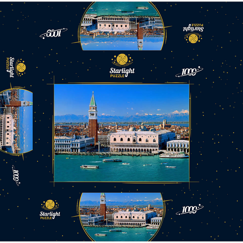 View to Campanile and Doge's Palace, Venice, Veneto, Italy 1000 Jigsaw Puzzle box 3D Modell