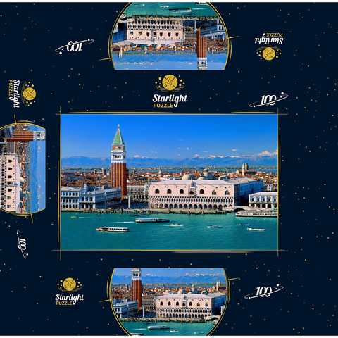 View to Campanile and Doge's Palace, Venice, Veneto, Italy 100 Jigsaw Puzzle box 3D Modell