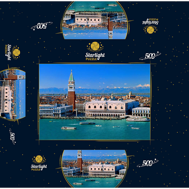 View to Campanile and Doge's Palace, Venice, Veneto, Italy 500 Jigsaw Puzzle box 3D Modell