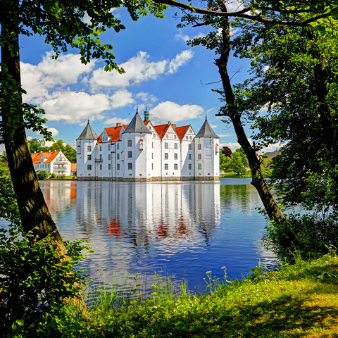 Glücksburg moated castle in Glücksburg 1000 Jigsaw Puzzle 3D Modell