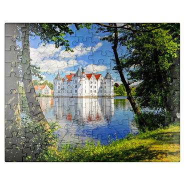 puzzleplate Glücksburg moated castle in Glücksburg 100 Jigsaw Puzzle