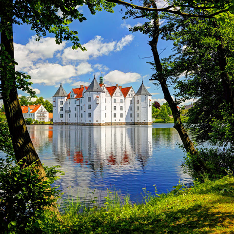 Glücksburg moated castle in Glücksburg 100 Jigsaw Puzzle 3D Modell