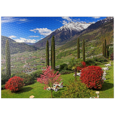 puzzleplate Dorf Tirol, Province of Bolzano, Trentino-Alto Adige, Italy 1000 Jigsaw Puzzle
