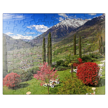 puzzleplate Dorf Tirol, Province of Bolzano, Trentino-Alto Adige, Italy 100 Jigsaw Puzzle