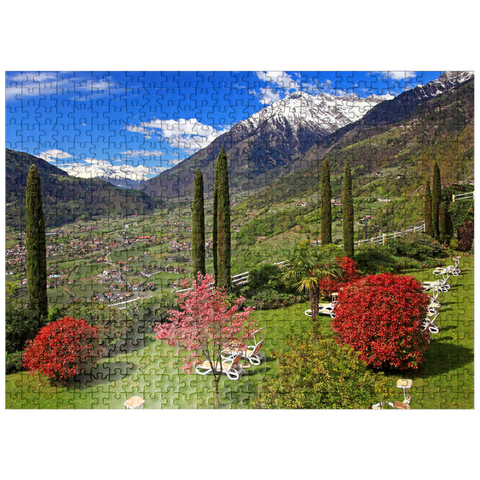 puzzleplate Dorf Tirol, Province of Bolzano, Trentino-Alto Adige, Italy 500 Jigsaw Puzzle