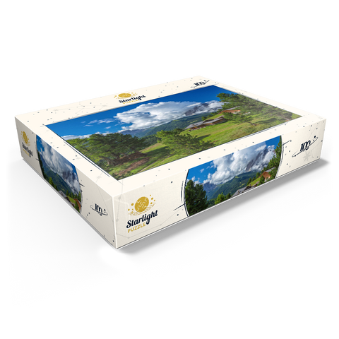 On the Col Raiser against Sassolungo (3181m), S. Cristina in Val Gardena, Dolomites, Trentino-Alto Adige 100 Jigsaw Puzzle box view1