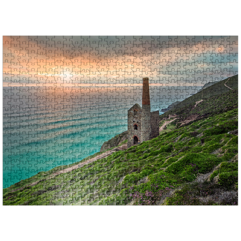 puzzleplate Former tin mine, Wheal Coates Mine near St Agnes, North Coast, Cornwall 500 Jigsaw Puzzle