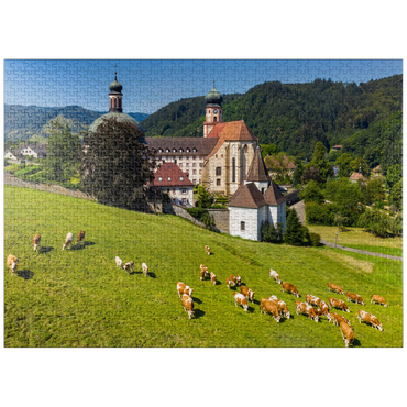 puzzleplate St. Trudpert Monastery in the Munster Valley in the Southern Black Forest 1000 Jigsaw Puzzle