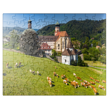 puzzleplate St. Trudpert Monastery in the Munster Valley in the Southern Black Forest 100 Jigsaw Puzzle