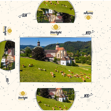 St. Trudpert Monastery in the Munster Valley in the Southern Black Forest 100 Jigsaw Puzzle box 3D Modell