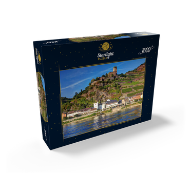 View over the Rhine with Gutenfels Castle in Kaub, Rhine Valley 1000 Jigsaw Puzzle box view1
