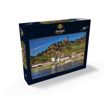 View over the Rhine with Gutenfels Castle in Kaub, Rhine Valley 100 Jigsaw Puzzle box view1