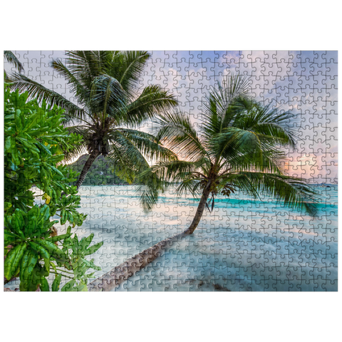 puzzleplate Evening at Anse Volbert, Praslin Island, Seychelles 500 Jigsaw Puzzle