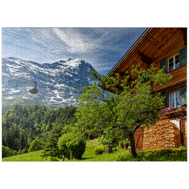 puzzleplate New cable car Eiger Express to the Eiger Glacier (2320m) 1000 Jigsaw Puzzle