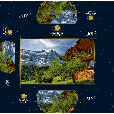 New cable car Eiger Express to the Eiger Glacier (2320m) 100 Jigsaw Puzzle box 3D Modell