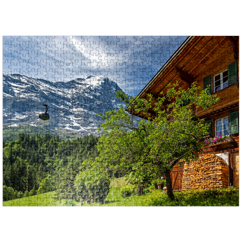 puzzleplate New cable car Eiger Express to the Eiger Glacier (2320m) 500 Jigsaw Puzzle