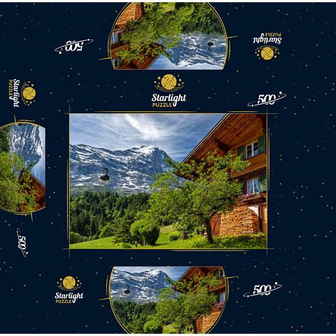 New cable car Eiger Express to the Eiger Glacier (2320m) 500 Jigsaw Puzzle box 3D Modell