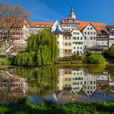 Tübingen old town with collegiate church on the Neckar river 1000 Jigsaw Puzzle 3D Modell