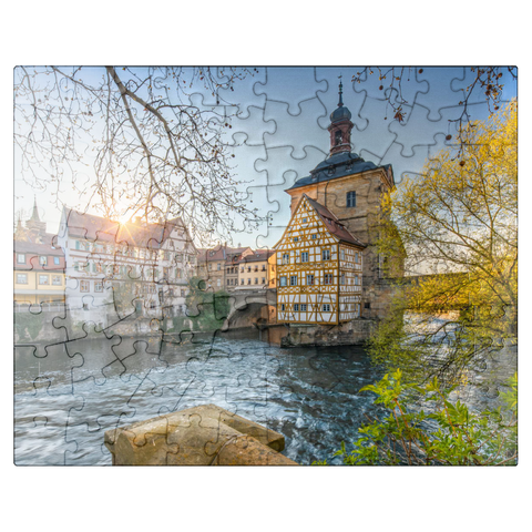 puzzleplate Old town hall on the river Regnitz 100 Jigsaw Puzzle
