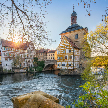 Old town hall on the river Regnitz 100 Jigsaw Puzzle 3D Modell